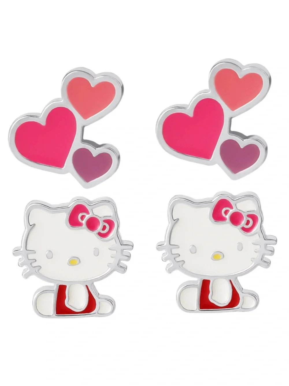 Sanrio Silver Plated Hello Kitty and Friends Stud Earring Set (NWT)